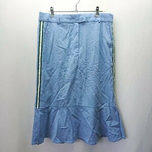 * Calvin Klein Calvin Klein side line knees height mermaid skirt size 44 light blue series lady's E