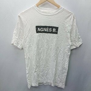 ◇ agnes b. pour ADAM ET ROPE' コットン100％ 半袖 Tシャツ サイズL ホワイト系 メンズ E