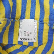 ◇ marimekkoマリメッコ ボーダー柄 カジュアル クルーネック 半袖 Tシャツ サイズXS イエロー ブルー レディース E_画像5