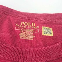 ◇ POLO RALPH LAUREN ポロ ラルフ ローレン ワンポイントロゴ クルーネック 長袖 トレ－ナ－ サイズL レッド メンズ E_画像5