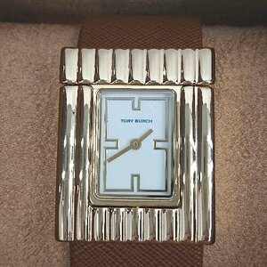 * TORY BURCH Tory Burch operation not yet verification two needle original leather use simple modern wristwatch watch inscription none beige lady's E