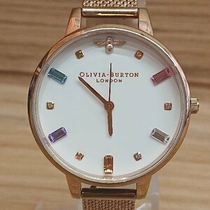 ◇ OLIVIA BURTON オリビアバートン 動作未確認 シンプル カジュアル 綺麗め 腕時計 ピンクゴールド レディース E