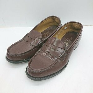 * HARUTA Hal ta легкий гибкость амортизирующие свойства простой Loafer размер 24.5 Brown женский E