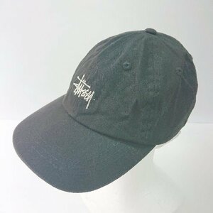 ◇ STUSSY ステューシー ブランドロゴ 無地 ストラップ調節可能 キャップ ブラック サイズO/S メンズ E