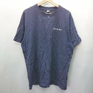 ◇ Sporty & Rich スポーティーアンドリッチ スポーティー ロゴプリント 半袖 Tシャツ サイズL ネイビー メンズ E