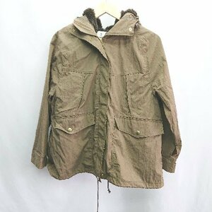 * * nano universe Nano Universe boa f-teto jacket long sleeve jumper blouson size 36 khaki lady's E