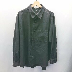 ◇ remer リメール シンプル ゆったり カジュアル キレイめ 長袖 シャツ サイズS ブラック メンズ E