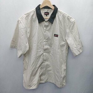 ◇ Dickies ディッキーズ ロゴプリント カジュアル 半袖 シャツ サイズL オフホワイト メンズ E