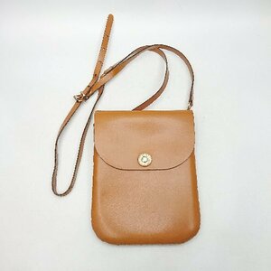 * VICE VERSA button attaching light weight casual shoulder bag Camel lady's E