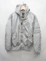 ◇ ◎ ALPHA INDUSTRIES アルファインダストリーズ 2WAY 中綿 長袖 ジャケット サイズLARGE グレー レディース P_画像1