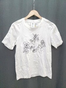 ◇ adidas アディダス Disney ディズニー コットン100% 半袖 Ｔシャツ カットソー サイズXS ホワイト メンズ レディース P