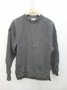 ◇ ｊackman×Lavenham ジャックマン×ラベンハム コットン100% 長袖 ニット セーター サイズL グレー メンズ P