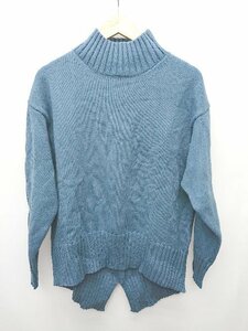 ◇ ◎ ●未使用● ROPE PICNIC ロペピクニック ハイネック ニット 長袖 セーター サイズ38 ブルー系 レディース P