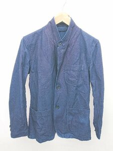 ◇ BLUE BLUE JAPAN ブルーブルージャパン コットン100% インディゴ 長袖 ジャケット サイズ1 ネイビー メンズ P