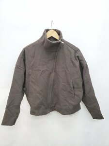 ◇ BASISBROEK バシスブルック ダブルジップ ウール混 カジュアル 長袖 ジャケット サイズ1 ダークブラウン系 レディース P