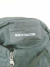 ◇ MAIN ATTRACTION メインアトラクション コットン ハーフジップ 長袖 プルオーバー パーカー サイズ1 ブラック メンズ P_画像3