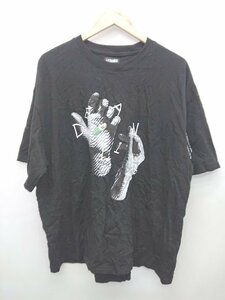 ◇ LEGENDA レジェンダ カジュアル コットン100% 半袖 Ｔシャツ サイズF ブラック メンズ P