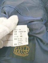 ◇ ◎ FIELD HOUSE フィールドハウス ウール混 シルク混 長袖 コート サイズ46 ネイビー メンズ P_画像5