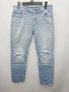 ◇ Levi's リーバイス ダメージ加工 デニム ジーンズ パンツ サイズW25L32 ライトブルー レディース P