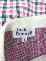 ◇ JACK BUNNY ジャックバニー チェック カジュアル 長袖 ニット セーター サイズ2 ホワイト ピンク レディース P_画像3