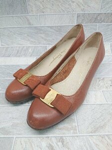 * Salvatore Ferragamo Ferragamo Италия производства casual каблук туфли-лодочки размер 6 1/2 Brown женский P