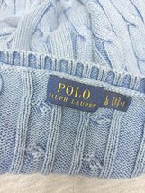 ◇ POLO RALPH LAUREN ポロ ラルフローレン Vネック ケーブル編み 長袖 ニット セーター 表記なし ブルー系 レディース P_画像3