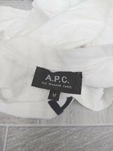 ◇ A.P.C. アー ペー セー クルーネック ロゴ刺繍 カジュアル 半袖 tシャツ サイズM オフホワイト系 レディース P_画像3