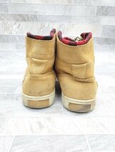 ■ Timberland ティンバーランド WOOLRICHコラボ 赤チェック ブーツ ロールトップブーツ サイズ25.5 ブラウン メンズ P_画像3