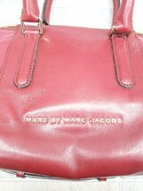 ◇ ◎ MARC BY MARC JACOBS マークバイマークジェイコブス 2WAY ロゴ ハンド ショルダーバッグ レッド系 レディース P_画像5