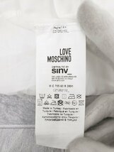 ◇ LOVE - MOSCHINO ラブ モスキーノ ステンカラー ワンポイント シンプル 半袖 シャツ サイズM ホワイト レディース P_画像6