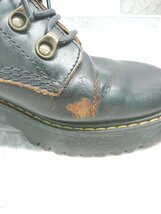 ■ Dr.Martens ドクターマーチン 7HOOK BOOT LEONA レースアップ ショート ブーツ サイズEU 39 US 8 ブラック レディース P_画像7