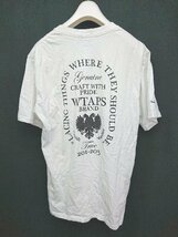 ◇ WTAPS ダブルタップス バックプリント コットン100% 半袖 Ｔシャツ サイズ2 ホワイト メンズ P_画像2