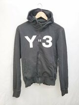 ◇ adidas アディダス Y-3 ジップアップ フーディ 長袖 パーカー サイズS ブラック メンズ P_画像1