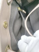 ◇ ◎ IL BISONTE イル ビゾンテ 巾着 キレイめ ロゴ イタリア製 ショルダーバッグ グレージュ系 レディース P_画像4