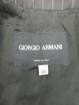 ◇ GIORGIO ARMANI ジョルジオアルマーニ イタリア製 肩パッド 長袖 ジャケット サイズ38 ブラック レディース P_画像3