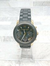 ◇ ◎ MICHAEL KORS マイケルコース クロノグラフ MK-5191 腕時計 表記なし ブラック ゴールド レディース P_画像4