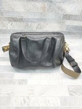 ◇ MARC BY MARC JACOBS マークバイマーク ドラム型 ミニボストン ハンド ショルダー バッグ ブラック レディース P_画像2