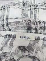 ◇ LIMI feu リミ フゥ ロング チェック 長袖 シャツ ブラウス 表記なし ブラック ホワイト レディース P_画像3
