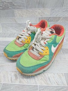 ◇ NIKE ナイキ AIR MAX 90 SE DC9336-300 スニーカー シューズ サイズ24.0 グリーン オレンジ マルチ レディース P