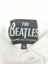 ◇ COMME des GARCONS×THE BEATLES コムデギャルソン コラボ 刺繍 鹿の子 半袖 ポロシャツ サイズXXL ホワイト メンズ P_画像3