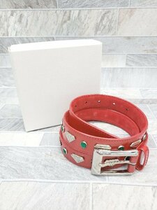 * * UNDERCOVER undercover gem period biju- belt red size lady's P