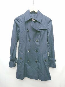 ◇ ◎ BLUE LABEL CRESTBRIDGE ブルーレーベル シンプル キレイめ 長袖 トレンチコート サイズ38 ネイビー レディース P