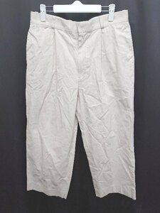 ◇ YAECA ヤエカ ワンタック ストレート チノ デイリー使い シンプル パンツ サイズ32 オフホワイト系 メンズ P