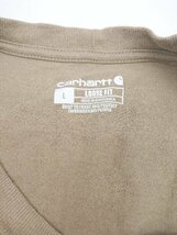 ◇ CARHARTT カーハート 前ポケット コットン100％ 半袖 Tシャツ サイズL ブラウン系 メンズ E_画像5