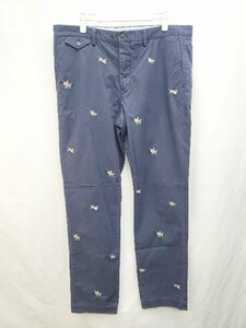 * POLO RALPH LAUREN Polo Ralph Lauren dog embroidery chino pants size 36/34 navy lady's P