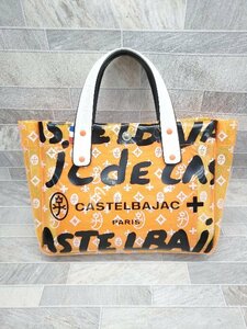 ◇ CASTELBAJAC カステルバジャック スケルトン かわいい ハンドバッグ オレンジ マルチ レディース P