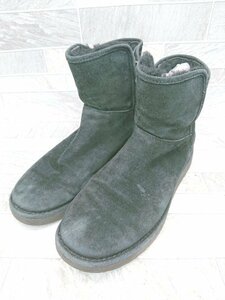 ■ UGG アグ ボア abreemini ブーツ ショートブーツ サイズ24.0 ブラック レディース メンズ P