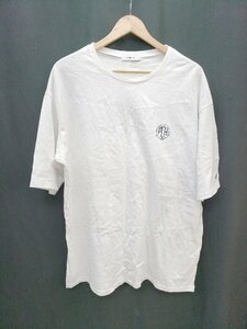 ◇ choice_cnl チョイス シンプル ロゴ 刺繍 半袖 Tシャツ カットソー サイズL ホワイト メンズ P