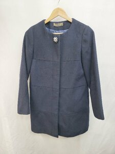 * freesia by?free's mart equipment ornament biju- no color long sleeve coat size S navy lady's P