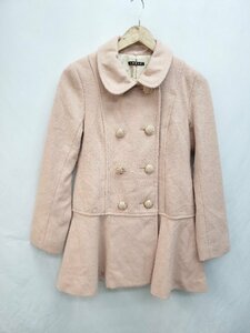 ◇ INGNI イング かわいい シンプル ウール混 長袖 コート サイズM ピンクベージュ系 レディース P
